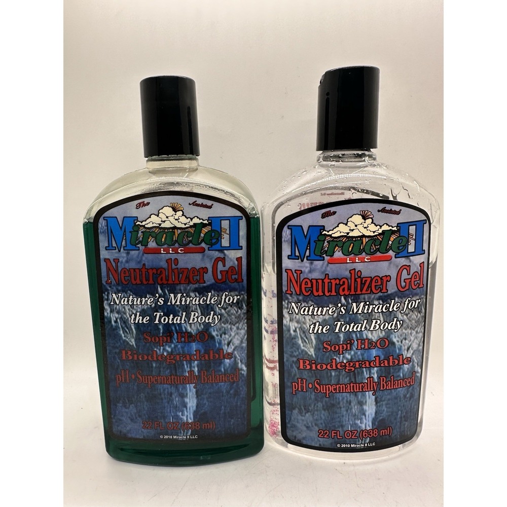 Miracle II Neutralizer Gel Bottles 22oz Lot 2 Partial Full Soap